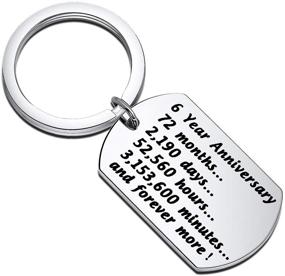 img 4 attached to 🎉 BEKECH Wedding Anniversary Keychain - Celebrate 2nd, 5th, 6th, 7th, 10th, 20th, 25th, 30th Anniversaries with Happy Keyring