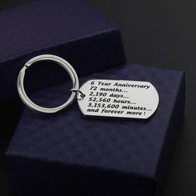 img 1 attached to 🎉 BEKECH Wedding Anniversary Keychain - Celebrate 2nd, 5th, 6th, 7th, 10th, 20th, 25th, 30th Anniversaries with Happy Keyring