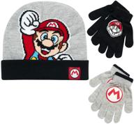 🧤 nintendo super reversible gloves for boys' cold weather accessories logo