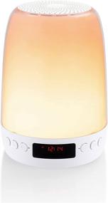 img 4 attached to 🔮 Touch Lamp Table Sensor Control: Bedside Lamps with Bluetooth Speakers, Alarm Clock, USB Port, 3-Level Dimmable Warm White Light & 7 Color Changing - Ideal for Children/Bedroom