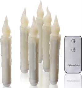 img 4 attached to 🕯️ Ymenow LED Flameless Taper Candles: 6pcs Flickering Candlesticks with Remote for Home, Party, Christmas Decoration