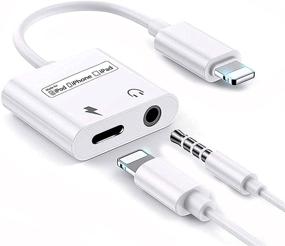 img 4 attached to 🎧 Адаптер для наушников MFi Certified Lightning на 3,5 мм - совместим с iPhone 12/11/XS/XR/X/8/7/iPad/iPod - 2 в 1 зарядное устройство и разъем для наушников Aux Splitter Dongle