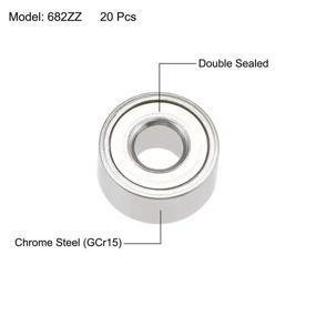 img 3 attached to Uxcell Groove Bearings Double Shielded Power Transmission Products