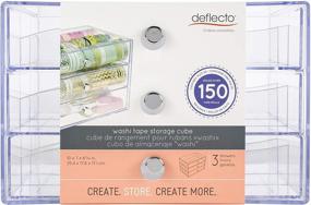 img 4 attached to Clear Transparent Storage Cube 📦 Drawer Organizer by Deflecto - 7x10x6.8 Inches