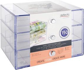 img 3 attached to Clear Transparent Storage Cube 📦 Drawer Organizer by Deflecto - 7x10x6.8 Inches