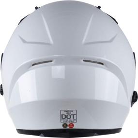 img 2 attached to ROYAL R02 Open Face Motorcycle Helmet With Extra Sun Visor Inside For UV Resistance - DOT Approved (Gloss White