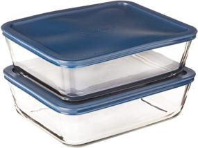 img 4 attached to 📦 Set of 2 Anchor Hocking 11-Cup Blue Rectangular Food Storage Containers