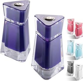 img 4 attached to 🍽️ MITBAK Purple Acrylic Salt and Pepper Shakers (2 Piece Set) - Stylish Dispensers with Ideal Holes for Precise Seasoning – Elegant Kitchen Accessories Utensils