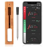 🔌 bluetooth wireless meat thermometer with extended 164ft range for smart cooking on bbq grill rotisserie and stove top grilling логотип