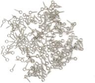 🔩 pack of 250 small mini screw eyes pin tiny screw in hooks for jewelry metal ring logo