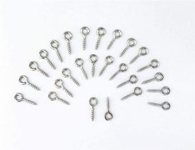 img 3 attached to 🔩 Pack of 250 Small Mini Screw Eyes Pin Tiny Screw in Hooks for Jewelry Metal Ring