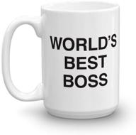 ☕ the office world's best boss dunder mifflin ceramic mug - authentic michael scott mug, white 15 oz - as seen on the office logo