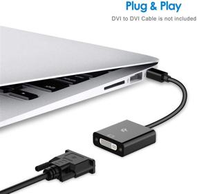 img 1 attached to Rankie Mini DP в DVI, позолоченный адаптер Mini DisplayPort (совместим с портом Thunderbolt) на DVI мужской-женский адаптер конвертер - 1080P, черный