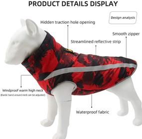 img 2 attached to 🐶 DuoOut Reversible Dog Coat: Warm, Waterproof, & Reflective Winter Jacket for Cold Weather - Padded Comfort & Safety