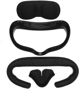 img 3 attached to 🎮 Pordsioc Upgrade Facial Interface Bracket & Protein Leather Foam Face Cover Pad & Lens Cover Silicone Anti-Leakage Nose Pad for Oculus Quest 2 - Complete Accessories Set (4 in 1)