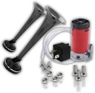 📢 zento deals 12v dc dual trumpet air horn compressor kit with powerful sound logo