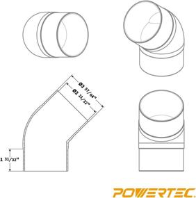 img 3 attached to 🚽 POWERTEC 70183 45 Degree Elbow, 4", Black - Durable and Efficient Plumbing Fitting