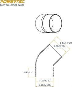 img 2 attached to 🚽 POWERTEC 70183 45 Degree Elbow, 4", Black - Durable and Efficient Plumbing Fitting