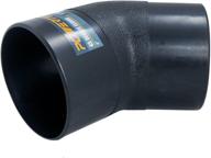🚽 powertec 70183 45 degree elbow, 4", black - durable and efficient plumbing fitting logo