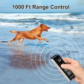 img 1 attached to 🐶 Advanced Training Collar for Dogs: Remote Control, 4 Humane Modes, 16 Levels, Rechargeable & Waterproof - 1000 Ft Range