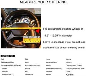 img 1 attached to Valleycomfy Diamond Steering Rhinestones Universal Interior Accessories