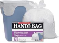 🛍️ handi-bag hab6fw130 super value pack: 8gal, 0.6mil, 22 x 24 white bags - box of 130 logo