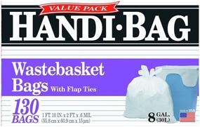 img 1 attached to 🛍️ Handi-Bag HAB6FW130 Super Value Pack: 8gal, 0.6mil, 22 x 24 White Bags - Box of 130