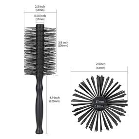 img 3 attached to 💁 Professional Large Round Hair Brush for Women - Soft Nylon Bristles, 2.5-inch Diameter - Ideal for Blowouts, Styling, Curling, and Smoothing Medium to Long Wavy, Curly, Thick Hair