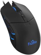 🖱️ fiodio wired gaming mouse | 5500 dpi | rgb gamer desktop laptop pc gaming mouse with breathing light | ergonomic game usb computer mice | 7 colors rgb lighting | 6 buttons | windows 7/8/10 compatible | black logo