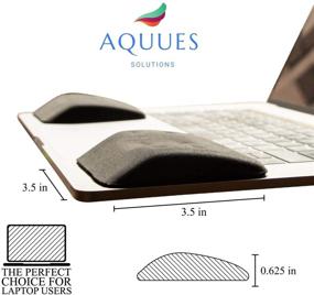 img 1 attached to 🌊 WavePads by AQUUES Solutions - Dual Non-Slip Ergonomic Memory Foam Wrist Rests for Laptop and Keyboard, Wrist Pain & Carpal Tunnel Relief, Memory Foam Wrist Support Pads