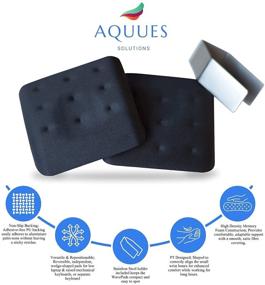 img 3 attached to 🌊 WavePads by AQUUES Solutions - Dual Non-Slip Ergonomic Memory Foam Wrist Rests for Laptop and Keyboard, Wrist Pain & Carpal Tunnel Relief, Memory Foam Wrist Support Pads