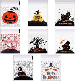 img 4 attached to Halloween Cellophane Adhesive Cookie Supplies Gift Wrapping Supplies