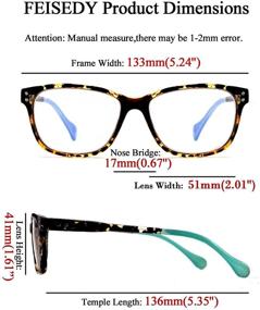 img 1 attached to 👓 FEISEDY B2587 Rectangular Blue Light Blocking Reading Glasses with TR90 Frame - Progressive Multifocus