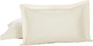 today's home tailored cotton blend bed pillow shams, standard size, ivory, pack of 2 logo