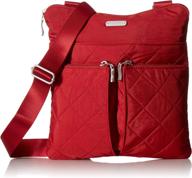 baggallini quilted horizon crossbody pewterquilt women's handbags & wallets logo