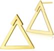 triangle jacket double earrings hypoallergenic logo