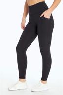 👖 flattering fit: marika women's cameron high rise tummy control legging for a sleek silhouette logo