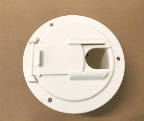 img 3 attached to 🔌 Medium Round Cable Hatch with 3.5" Cutout - Valterra White Electric Power Cord