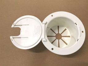 img 2 attached to 🔌 Medium Round Cable Hatch with 3.5" Cutout - Valterra White Electric Power Cord