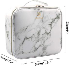 img 1 attached to 💄 Cute Small B-Marble Travel Makeup Case: Professional Cosmetic Organizer & Accessories Bag