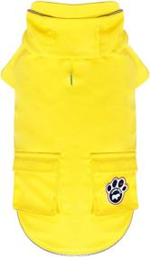 img 1 attached to 🐾 Stay Dry in Style with Canada Pooch Dog Rain Jacket - Torrential Tracker Waterproof Dog Raincoat in Vibrant Yellow