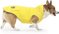 🐾 stay dry in style with canada pooch dog rain jacket - torrential tracker waterproof dog raincoat in vibrant yellow logo