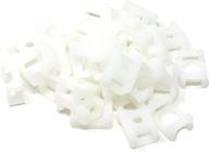 🔗 versatile and sturdy iexcell 100 pcs white 9 mm cable tie base: the ideal saddle type mount wire holder logo