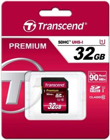 img 1 attached to High-Speed Transcend 32GB SDHC Class 10 UHS-1 Flash Memory Card with Up to 60MB/s Transfer Rate (TS32GSDU1)