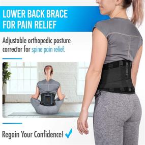 img 1 attached to 🏋️ Adjustable Lower Back Brace for Pain Relief & Lumbar Support - Sciatica & Scoliosis Relief Belt for Lifting Work, Men & Women – Size S (26''-33'' Waist)