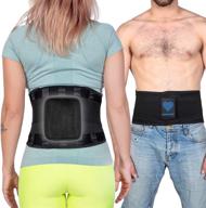 🏋️ adjustable lower back brace for pain relief & lumbar support - sciatica & scoliosis relief belt for lifting work, men & women – size s (26''-33'' waist) logo