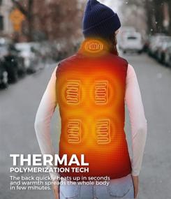 img 3 attached to 🔥 Stay Warm and Cozy with the Water-Resistant Lightweight Women's Heated Vest - Battery not Included