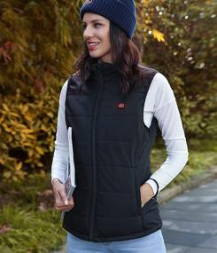 img 1 attached to 🔥 Stay Warm and Cozy with the Water-Resistant Lightweight Women's Heated Vest - Battery not Included