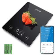 🍽️ renpho kitchen scale 22lb/10kg: smart food scale for cooking, baking & dieting with nutrition calculator - weight grams and ounces - led display - keto, macro diet, weight loss, meal prep - glass logo