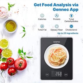 img 3 attached to 🍽️ RENPHO Kitchen Scale 22lb/10kg: Smart Food Scale for Cooking, Baking & Dieting with Nutrition Calculator - Weight Grams and Ounces - LED Display - Keto, Macro Diet, Weight Loss, Meal Prep - Glass